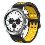 20mm Breathable Two-Color Silicone Watch Band, For Samsung Galaxy Watch 4 Classic 42mm, For Galaxy Watch Active 2