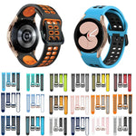 20mm Breathable Two-Color Silicone Watch Band, For Samsung Galaxy Watch 4 Classic 42mm, For Galaxy Watch Active 2