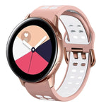 20mm Breathable Two-Color Silicone Watch Band, For Samsung Galaxy Watch 4 Classic 42mm, For Galaxy Watch Active 2