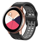 20mm Breathable Two-Color Silicone Watch Band, For Samsung Galaxy Watch 4 Classic 42mm, For Galaxy Watch Active 2