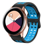 20mm Breathable Two-Color Silicone Watch Band, For Samsung Galaxy Watch 4 Classic 42mm, For Galaxy Watch Active 2