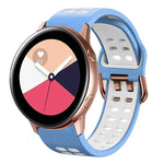 20mm Breathable Two-Color Silicone Watch Band, For Samsung Galaxy Watch 4 Classic 42mm, For Galaxy Watch Active 2