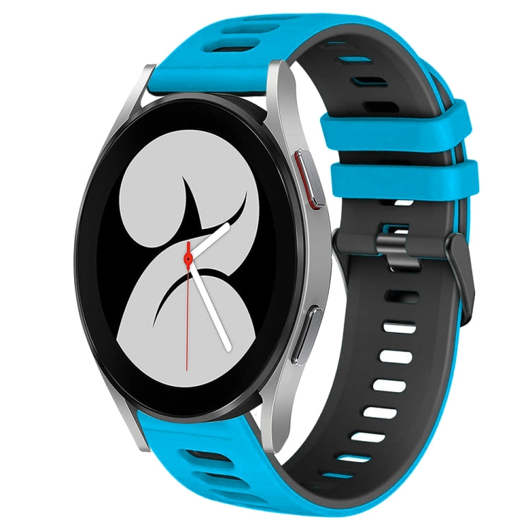 20mm Two-Color Silicone Watch Band, For Samsung Galaxy Watch 5 Pro  45mm, For Samsung Galaxy Watch 4 40mm