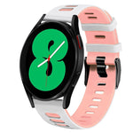 20mm Two-Color Silicone Watch Band, For Samsung Galaxy Watch 4 44mm, For Samsung Galaxy Watch 4 Classic 46mm