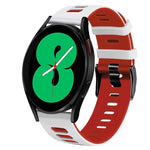 20mm Two-Color Silicone Watch Band, For Samsung Galaxy Watch 4 44mm, For Samsung Galaxy Watch 4 Classic 46mm