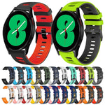 20mm Two-Color Silicone Watch Band, For Samsung Galaxy Watch 4 44mm, For Samsung Galaxy Watch 4 Classic 46mm
