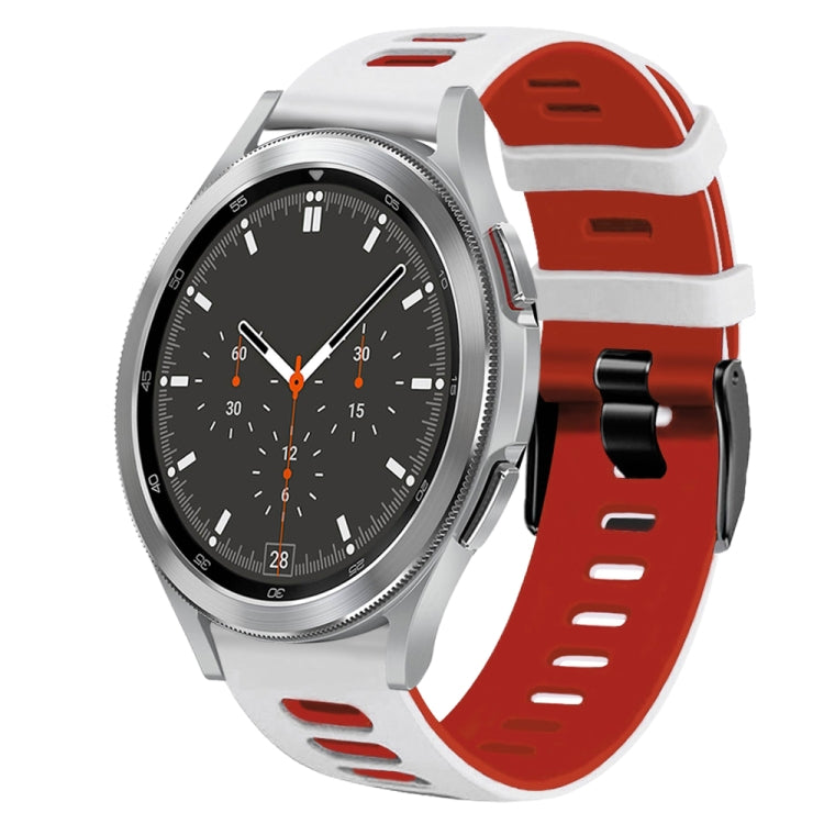 20mm Two-Color Silicone Watch Band, For Samsung Galaxy Watch 4 44mm, For Samsung Galaxy Watch 4 Classic 46mm