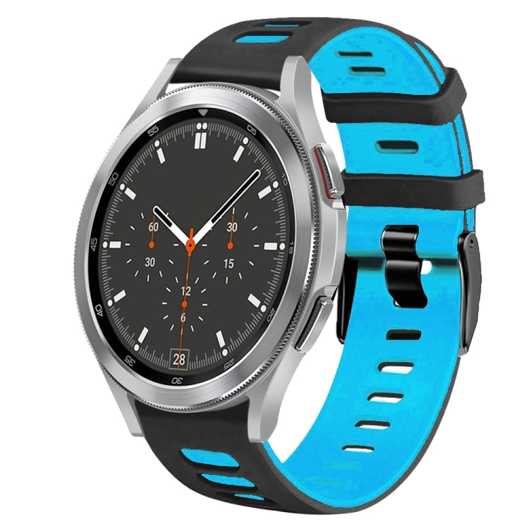 20mm Two-Color Silicone Watch Band, For Samsung Galaxy Watch 4 44mm, For Samsung Galaxy Watch 4 Classic 46mm