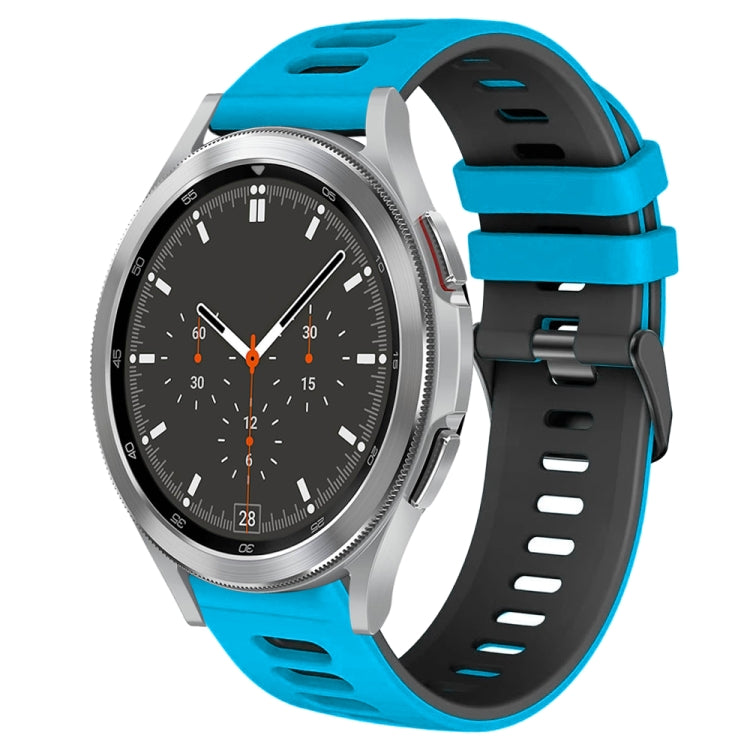 20mm Two-Color Silicone Watch Band, For Samsung Galaxy Watch 4 44mm, For Samsung Galaxy Watch 4 Classic 46mm