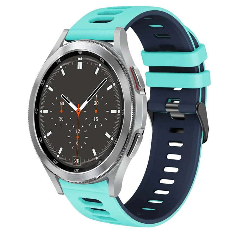 20mm Two-Color Silicone Watch Band, For Samsung Galaxy Watch 4 44mm, For Samsung Galaxy Watch 4 Classic 46mm
