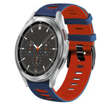 20mm Two-Color Silicone Watch Band, For Samsung Galaxy Watch 4 44mm, For Samsung Galaxy Watch 4 Classic 46mm