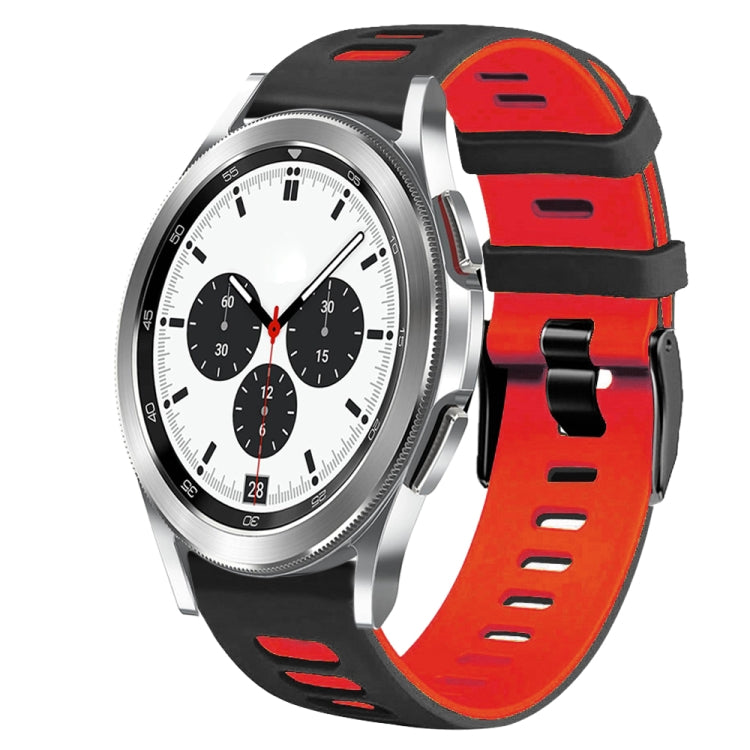 20mm Two-Color Silicone Watch Band, For Samsung Galaxy Watch 4 Classic 42mm, For Samsung Galaxy Watch Active 2