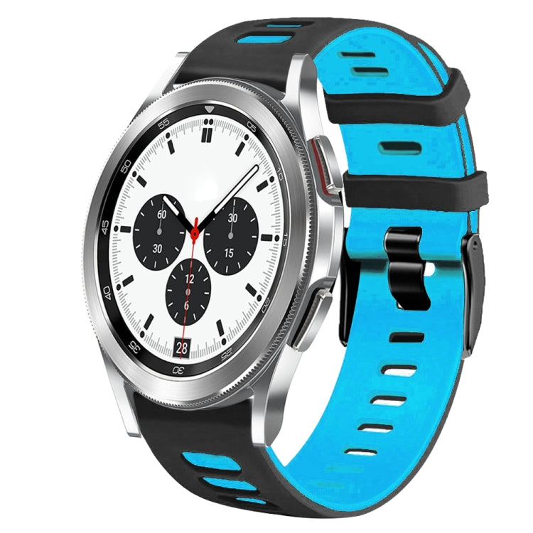 20mm Two-Color Silicone Watch Band, For Samsung Galaxy Watch 4 Classic 42mm, For Samsung Galaxy Watch Active 2