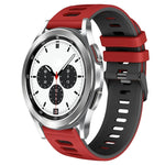 20mm Two-Color Silicone Watch Band, For Samsung Galaxy Watch 4 Classic 42mm, For Samsung Galaxy Watch Active 2