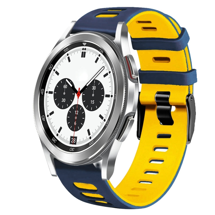 20mm Two-Color Silicone Watch Band, For Samsung Galaxy Watch 4 Classic 42mm, For Samsung Galaxy Watch Active 2