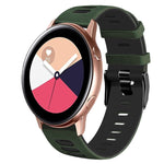 20mm Two-Color Silicone Watch Band, For Samsung Galaxy Watch 4 Classic 42mm, For Samsung Galaxy Watch Active 2