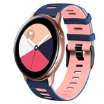 20mm Two-Color Silicone Watch Band, For Samsung Galaxy Watch 4 Classic 42mm, For Samsung Galaxy Watch Active 2