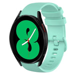 20mm Plaid Solid Color Silicone Watch Band, For Samsung Galaxy Watch4 44mm, For Samsung Galaxy Watch4 Classic 46mm, For Samsung Galaxy Watch4 Classic 42mm, For Samsung Galaxy Watch Active 2