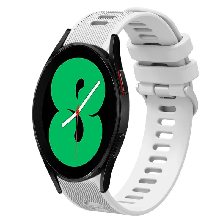 20mm Twill Solid Color Silicone Watch Band, For Samsung Galaxy Watch4 44mm, For Samsung Galaxy Watch4 Classic 46mm, For Samsung Galaxy Watch4 Classic 42mm, For Samsung Galaxy Watch Active 2