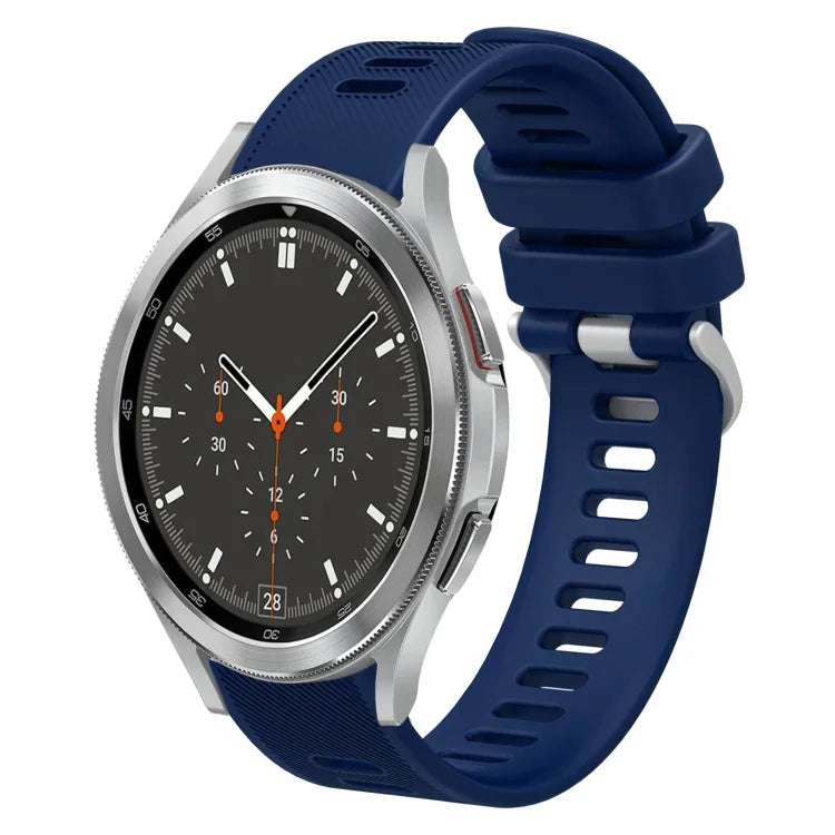 20mm Twill Solid Color Silicone Watch Band, For Samsung Galaxy Watch4 44mm, For Samsung Galaxy Watch4 Classic 46mm, For Samsung Galaxy Watch4 Classic 42mm, For Samsung Galaxy Watch Active 2