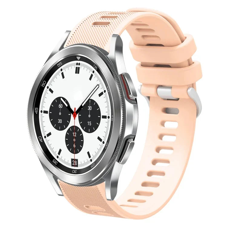 20mm Twill Solid Color Silicone Watch Band, For Samsung Galaxy Watch4 44mm, For Samsung Galaxy Watch4 Classic 46mm, For Samsung Galaxy Watch4 Classic 42mm, For Samsung Galaxy Watch Active 2