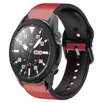 20mm Silicone Adhesive Leather Watch Band, For Samsung Galaxy Watch 5 40mm, For Samsung Galaxy Watch 5 44mm, For Samsung Galaxy Watch 5 Pro 45mm, For Samsung Galaxy Watch 4 40mm, For Samsung Galaxy Watch 4 44mm