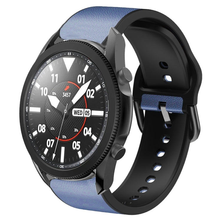 20mm Silicone Adhesive Leather Watch Band, For Samsung Galaxy Watch 5 40mm, For Samsung Galaxy Watch 5 44mm, For Samsung Galaxy Watch 5 Pro 45mm, For Samsung Galaxy Watch 4 40mm, For Samsung Galaxy Watch 4 44mm