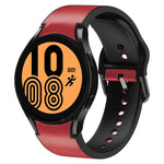 20mm Silicone Adhesive Leather Watch Band, For Samsung Galaxy Watch 5 40mm, For Samsung Galaxy Watch 5 44mm, For Samsung Galaxy Watch 5 Pro 45mm, For Samsung Galaxy Watch 4 40mm, For Samsung Galaxy Watch 4 44mm