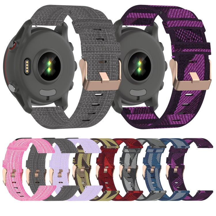 20mm Nylon Woven Watch Band, For Samsung Galaxy Watch5 40mm, For Samsung Galaxy Watch5 44mm, For Samsung Galaxy Watch5 Pro 45mm, For Samsung Galaxy Watch4 40mm, For Samsung Galaxy Watch4 44mm, For Samsung Galaxy Watch4 Classic 46mm