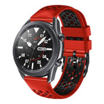 22mm Two-Color Breathable Silicone Watch Band, For Samsung Galaxy Watch3 45mm, For Samsung Galaxy Watch 46mm, For Samsung Gear S3 Classic, For Samsung Gear S3 Frontier