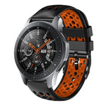 22mm Two-Color Breathable Silicone Watch Band, For Samsung Galaxy Watch3 45mm, For Samsung Galaxy Watch 46mm, For Samsung Gear S3 Classic, For Samsung Gear S3 Frontier