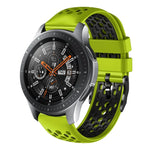22mm Two-Color Breathable Silicone Watch Band, For Samsung Galaxy Watch3 45mm, For Samsung Galaxy Watch 46mm, For Samsung Gear S3 Classic, For Samsung Gear S3 Frontier