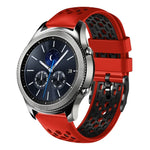 22mm Two-Color Breathable Silicone Watch Band, For Samsung Galaxy Watch3 45mm, For Samsung Galaxy Watch 46mm, For Samsung Gear S3 Classic, For Samsung Gear S3 Frontier