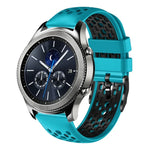 22mm Two-Color Breathable Silicone Watch Band, For Samsung Galaxy Watch3 45mm, For Samsung Galaxy Watch 46mm, For Samsung Gear S3 Classic, For Samsung Gear S3 Frontier