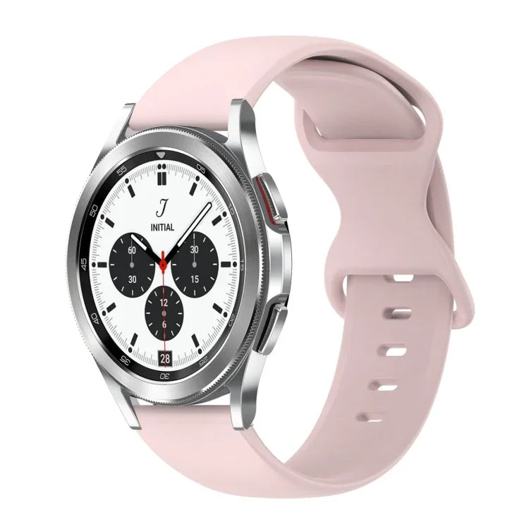 20mm Butterfly Buckle Solid Color Silicone Watch Band, For Samsung Galaxy Watch 4 44mm, For Samsung Galaxy Watch 4 Classic 46mm, For Samsung Galaxy Watch 4 Classic 42mm, For Samsung Galaxy Watch Active 2