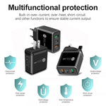 45W PD25W + 2 x QC3.0 USB Multi Port Charger with USB to Micro USB Cable, EU Plug, EU Plug + USB to Micro USB Cable