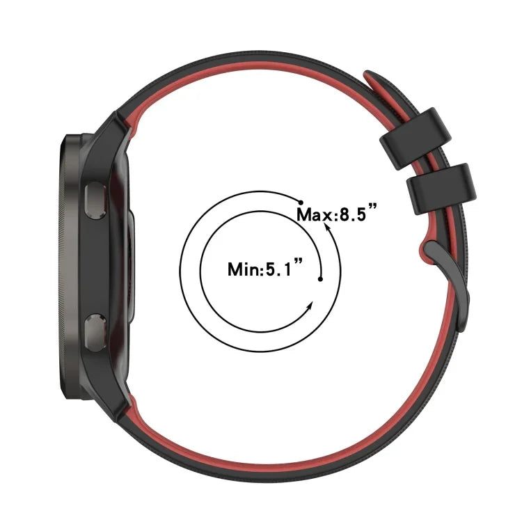 22mm Checkered Two-Color Silicone Watch Band, For Samsung Galaxy Watch3 45mm, For Samsung Galaxy Watch 46mm, For Samsung Gear S3 Classic, For Samsung Gear S3 Frontier