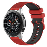 22mm Checkered Two-Color Silicone Watch Band, For Samsung Galaxy Watch3 45mm, For Samsung Galaxy Watch 46mm, For Samsung Gear S3 Classic, For Samsung Gear S3 Frontier