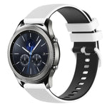 22mm Checkered Two-Color Silicone Watch Band, For Samsung Galaxy Watch3 45mm, For Samsung Galaxy Watch 46mm, For Samsung Gear S3 Classic, For Samsung Gear S3 Frontier