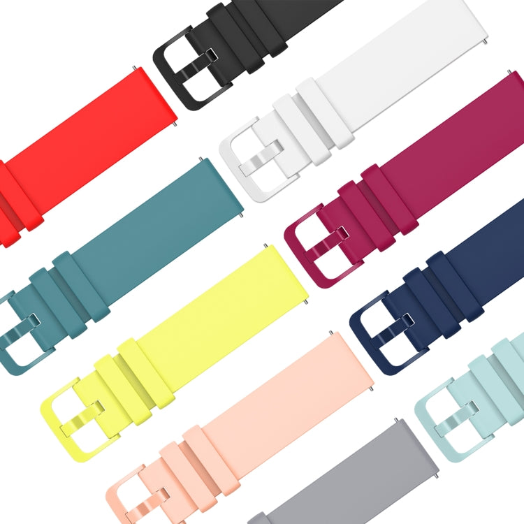 20mm Solid Color Soft Silicone Watch Band, For Garmin Forerunner 645 Music