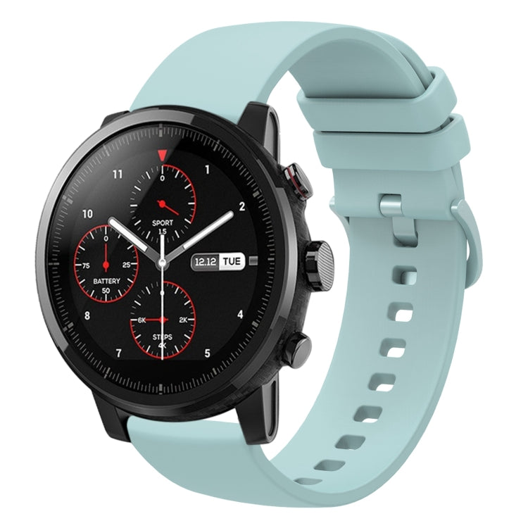 22mm Solid Color Soft Silicone Watch Band, For Amazfit 2 Stratos