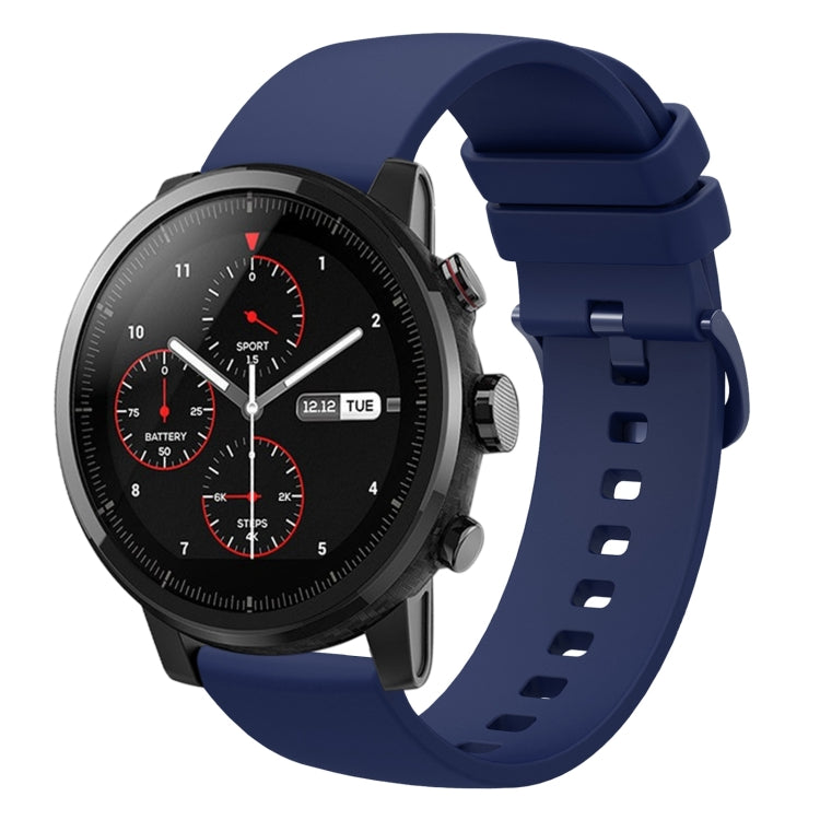 22mm Solid Color Soft Silicone Watch Band, For Amazfit 2 Stratos