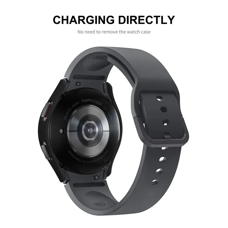 For Samsung Galaxy Watch5 44mm ENKAY Hat-Prince Full Coverage PC Frame + 9H Tempered Glass Case