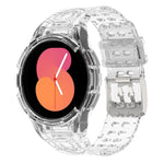Armor Integrated TPU Double-Pin Buckle Smart Watch Band, For Samsung Galaxy Watch5 40mm, For Samsung Galaxy Watch5 44mm, For Samsung Galaxy Watch4 44mm