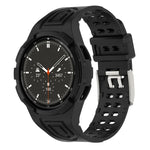 Armor Integrated TPU Double-Pin Buckle Smart Watch Band, For Samsung Galaxy Watch4 40mm, For Samsung Galaxy Watch4 Classic 46mm