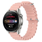 22mm Ocean Style Silicone Solid Color Watch Band, For Huawei Watch 3 Pro New