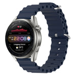 22mm Ocean Style Silicone Solid Color Watch Band, For Huawei Watch 3 Pro New