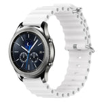 22mm Ocean Style Silicone Solid Color Watch Band, For Samsung Galaxy Watch3 45mm, For Samsung Galaxy Watch 46mm, For Samsung Gear S3 Classic, For Samsung Gear S3 Frontier