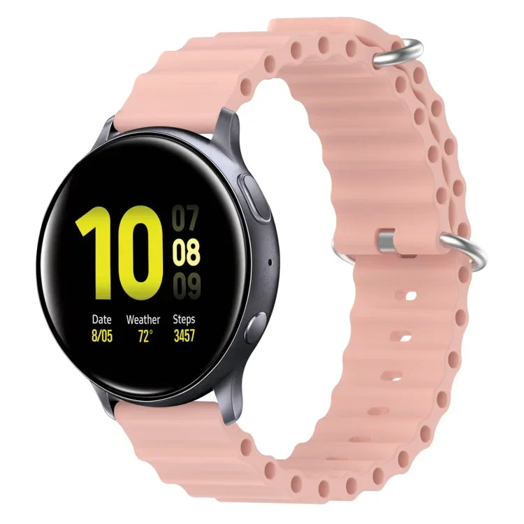 20mm Ocean Style Silicone Solid Color Watch Band, For Samsung Galaxy Watch Active 2 44mm, For Samsung Galaxy Watch 42mm