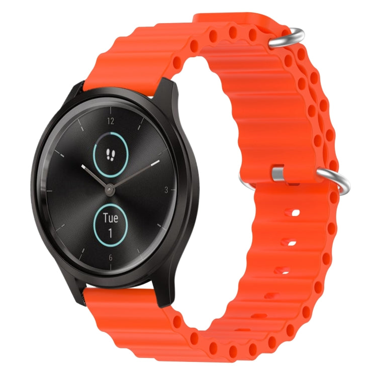 20mm Ocean Style Silicone Solid Color Watch Band, For Garmin Garminmove Style, For Garmin Forerunner 645 Music
